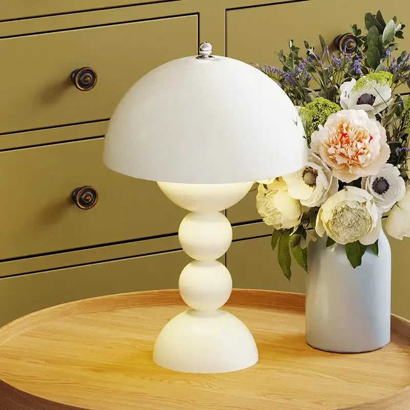 Glossy yellow nordic led table lamp bedroom usb dimmable light