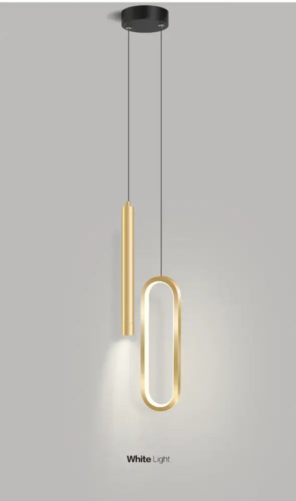 Modern black & gold led pendant light for dining room
