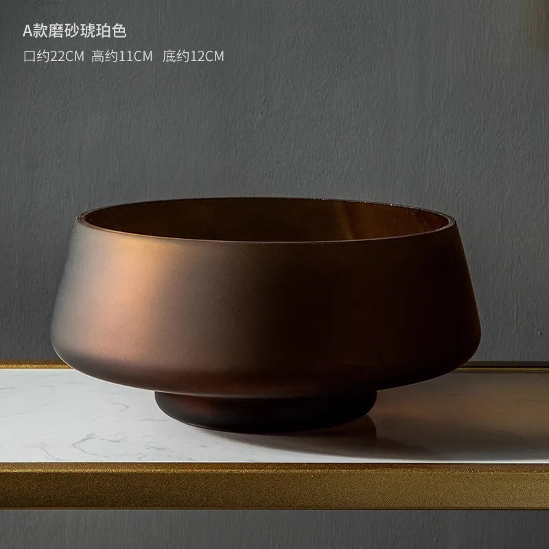 DecorBites™ Nordic Luxe Frosted Glass Vase/Table Decoration