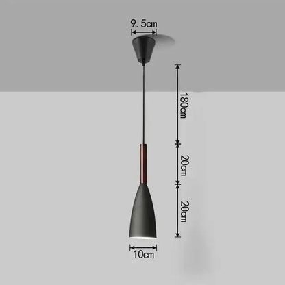 Nordic minimalist black white and gray kitchen island pendant light
