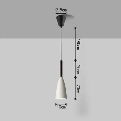 Nordic minimalist black white and gray kitchen island pendant light