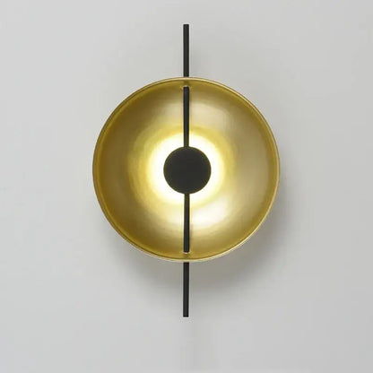 Minimalist matte gold and black modern wall sconce bedroom light