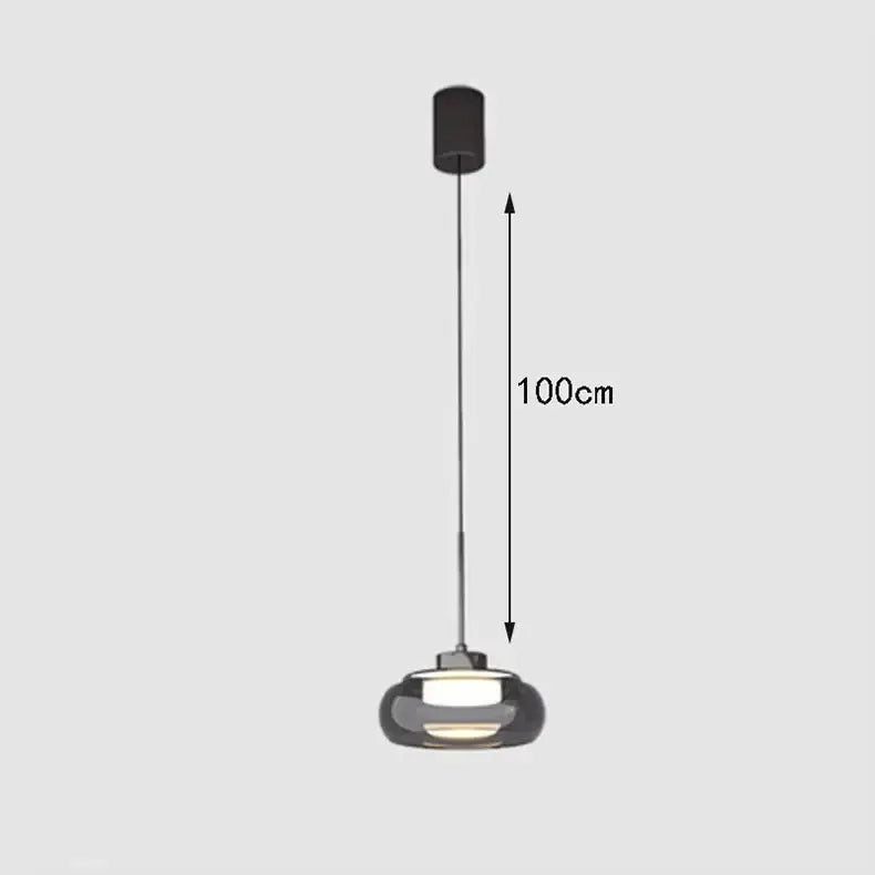Modern black and chrome pendant lamp dining room five glass shades