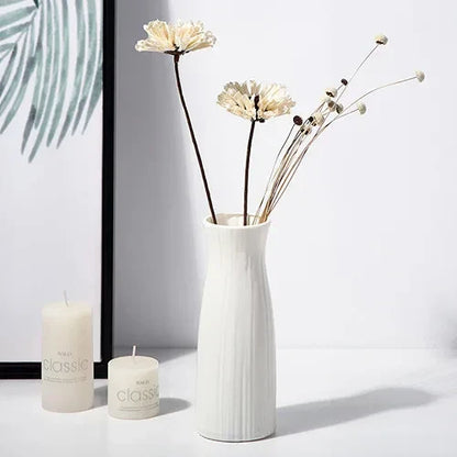 DecorBites™ Nordic Plastic Vase for Modern Home Decor