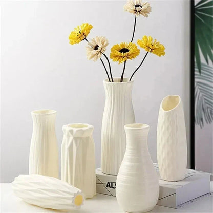 DecorBites™ Nordic Plastic Vase for Modern Home Decor