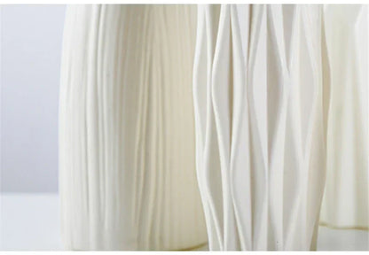 DecorBites™ Nordic Plastic Vase for Modern Home Decor