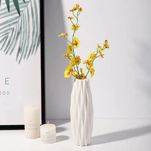 DecorBites™ Nordic Plastic Vase for Modern Home Decor