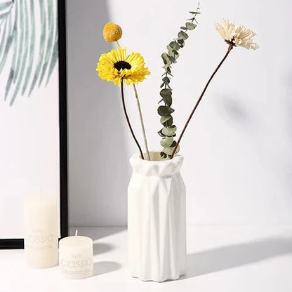 DecorBites™ Nordic Plastic Vase for Modern Home Decor