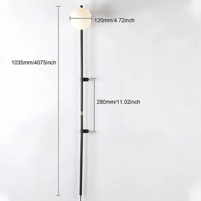 Minimalist white globe plug in wall lamp sconce – bedroom light