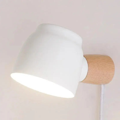 Modern gray quilted wall sconce bedroom plug-in wall light