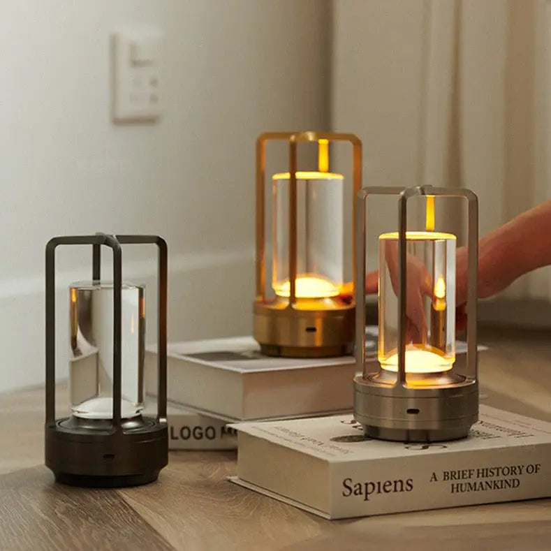 Modern minimalist nordic rechargeable table lamp bedroom lantern