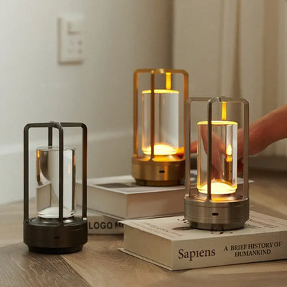 Modern minimalist nordic rechargeable table lamp bedroom lantern