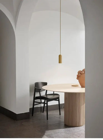Modern natural wood donna circle chandelier for dining room kitchen