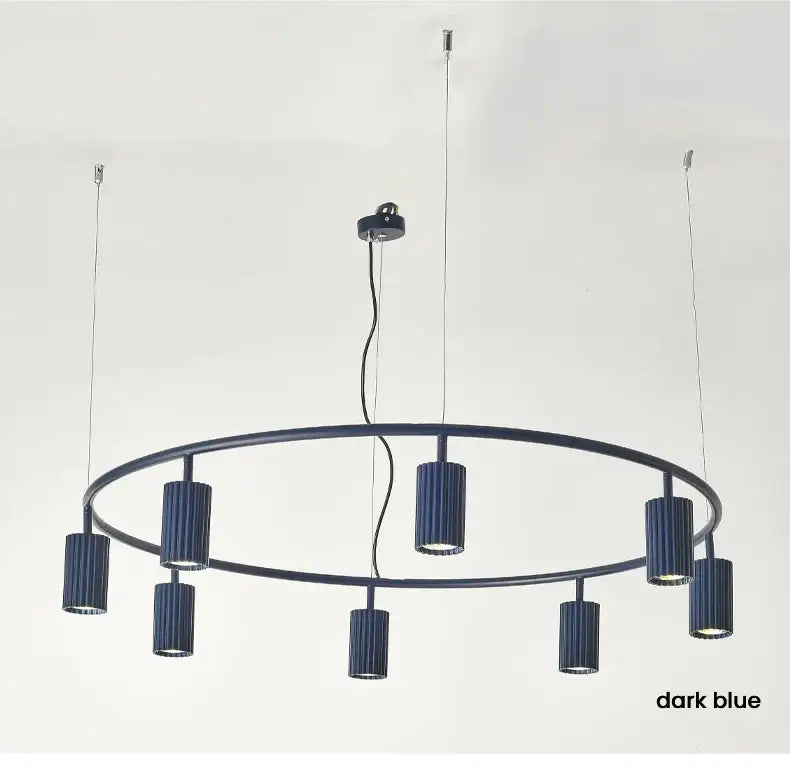 Modern natural wood donna circle chandelier for dining room kitchen