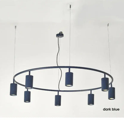 Modern natural wood donna circle chandelier for dining room kitchen