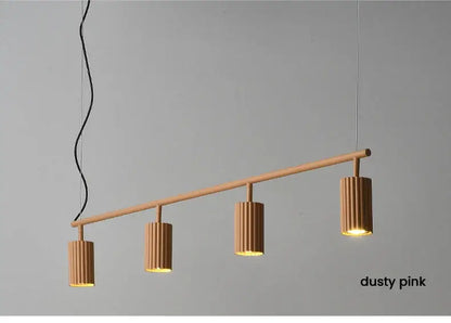 Modern natural wood donna circle chandelier for dining room kitchen
