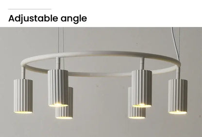 Modern natural wood donna circle chandelier for dining room kitchen