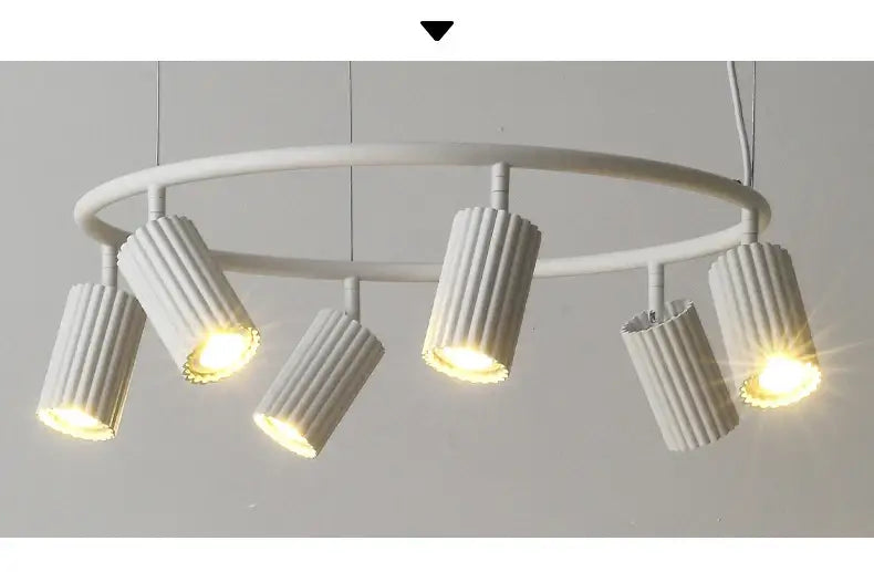 Modern natural wood donna circle chandelier for dining room kitchen