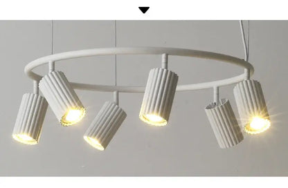 Modern natural wood donna circle chandelier for dining room kitchen