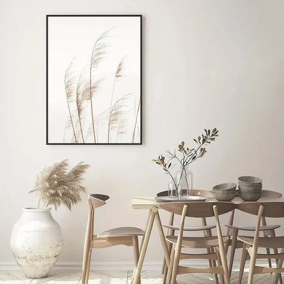 Beige framed seascape canvas wall art set for living room coastal decor