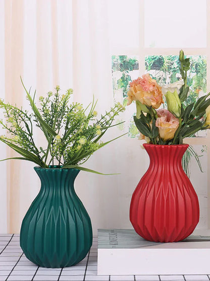 DecorBites™ Nordic Style Plastic Flower Vase for Home Decor