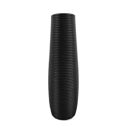 Nordic ribbed multi color plastic flower vase living room decor