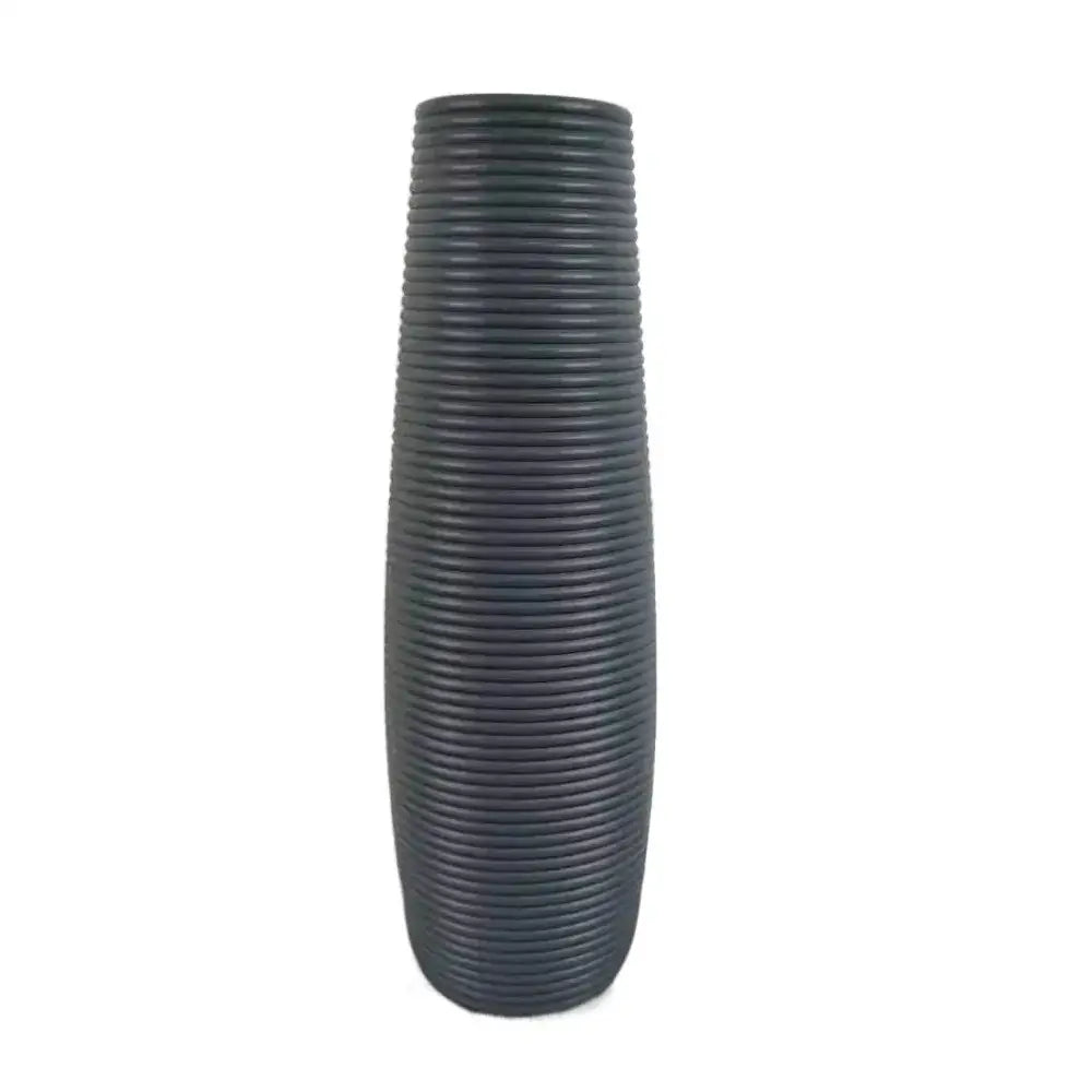 Nordic ribbed multi color plastic flower vase living room decor