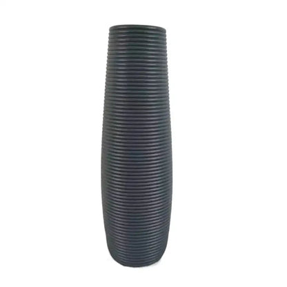 Nordic ribbed multi color plastic flower vase living room decor