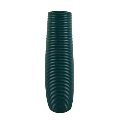 Nordic ribbed multi color plastic flower vase living room decor