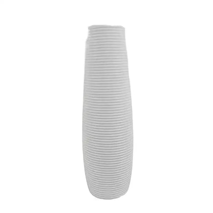 Nordic ribbed multi color plastic flower vase living room decor