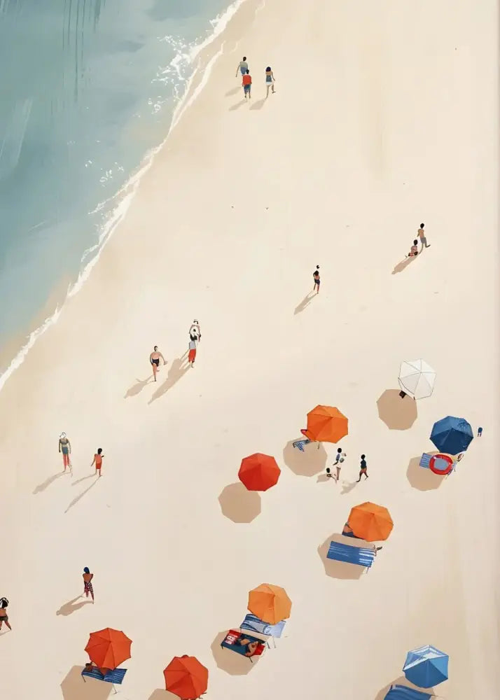 Minimalist turquoise beach art prints set of 8 – living room wall art