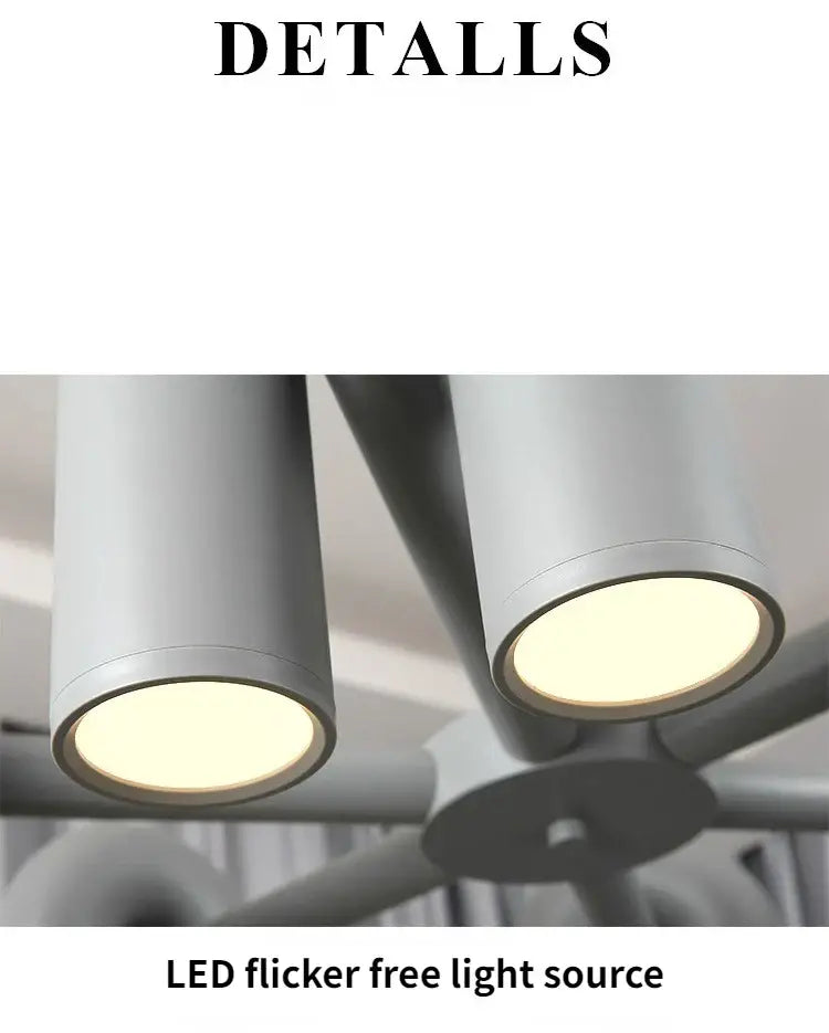Modern blue u shape led ceiling chandelier living room light