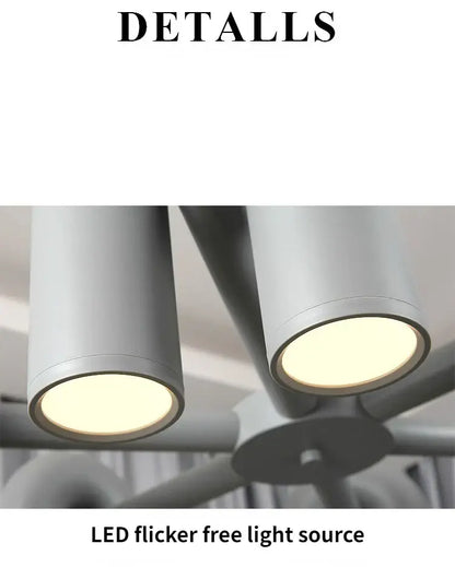 Modern blue u shape led ceiling chandelier living room light