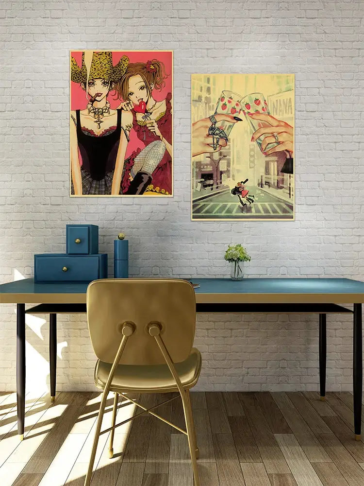 Nostalgic japan anime nana black kraft poster bedroom wall art