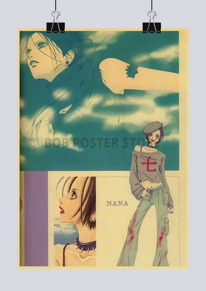 Vintage kraft paper anime nana poster bedroom wall decor