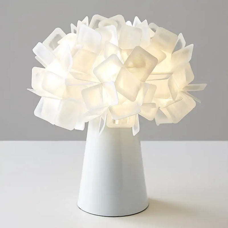 Modern white origami flower night lamp living room led accent light