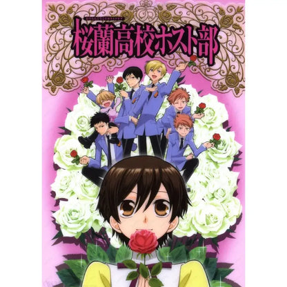 Anime pink & white high school host club poster bedroom wall art