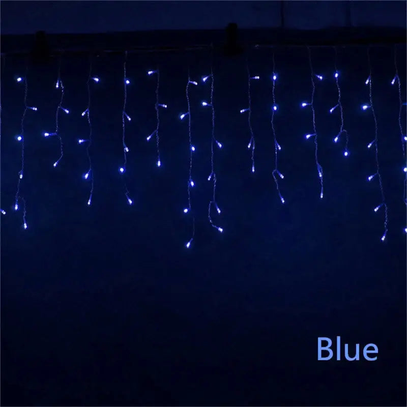 Warm golden outdoor christmas waterfall lights outdoor curtain string