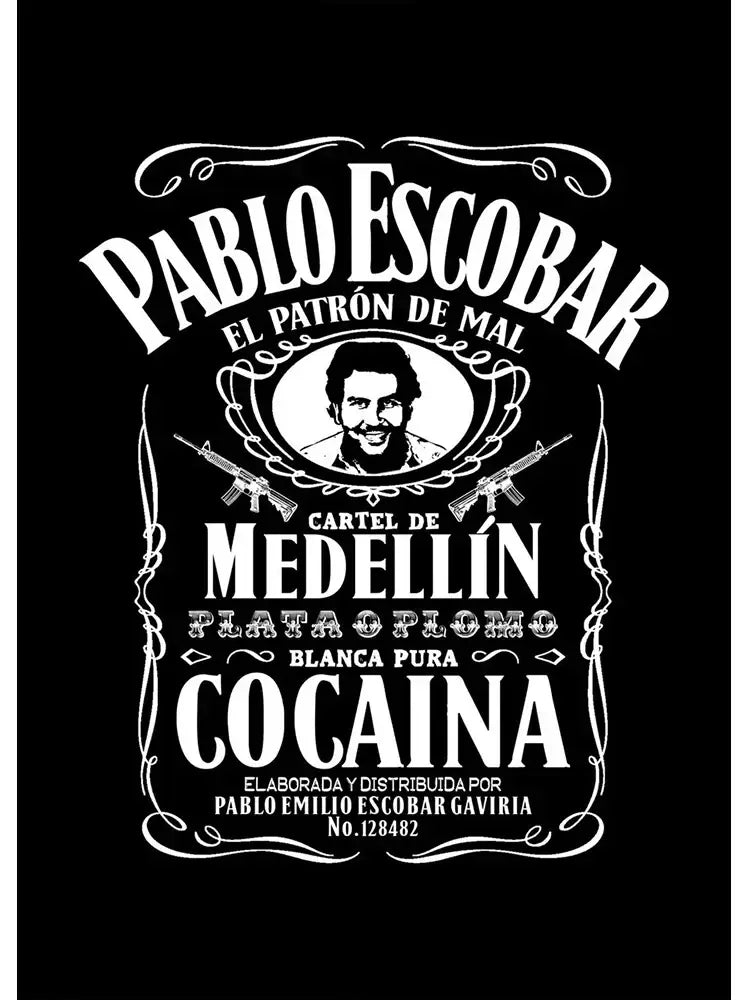 Pablo escobar mugshot black & white wall art living room decor