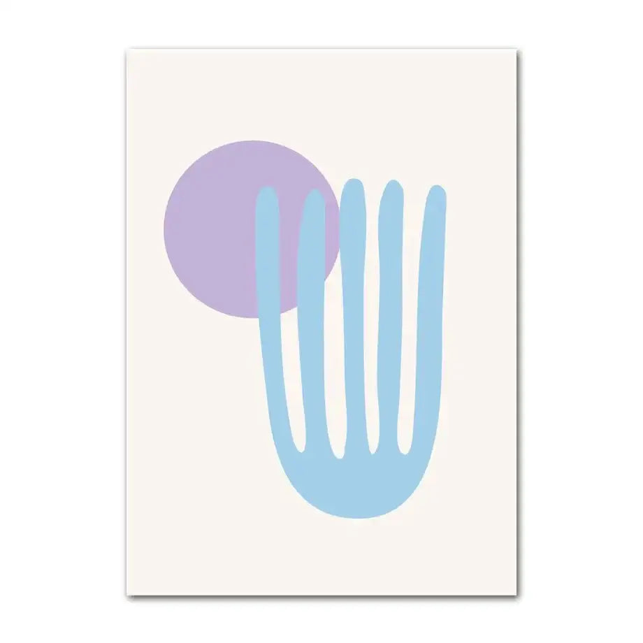 Pastel danish wall art keep going pink & yellow bedroom print
