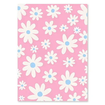 Pastel pink & peach flower canvas wall art for bedroom decor