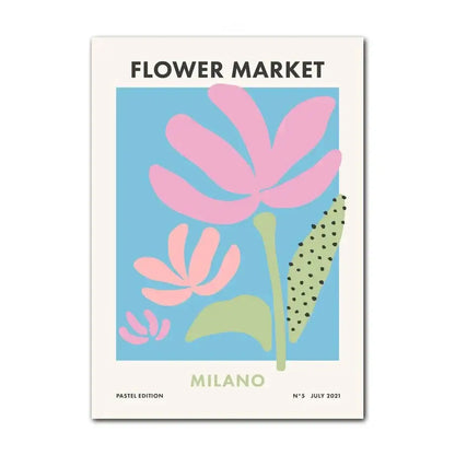 Pastel yellow smiley flower wall art bedroom bondi poster