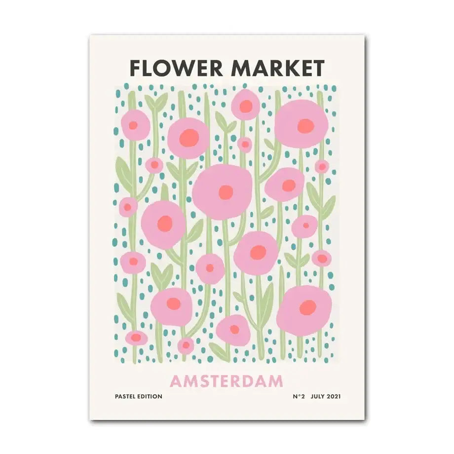 Pastel yellow smiley flower wall art bedroom bondi poster