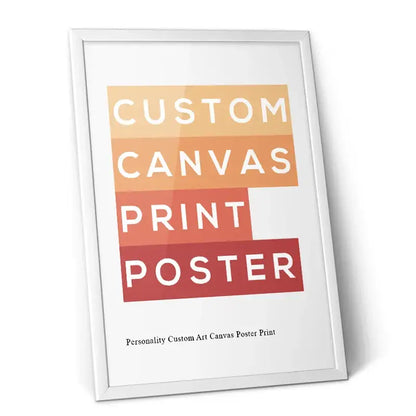 Minimalist orange & red custom canvas wall art print living room