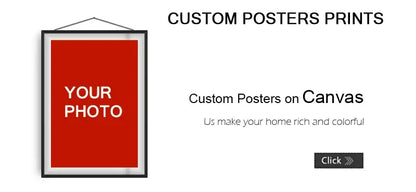 Minimalist orange & red custom canvas wall art print living room