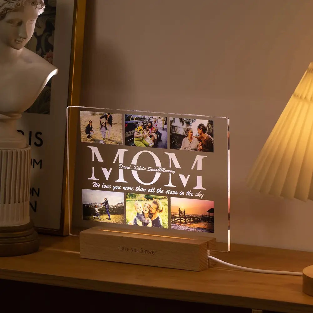 Custom photo acrylic lamp bedroom night light gift