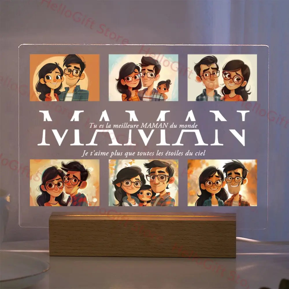 Custom photo acrylic lamp bedroom night light gift