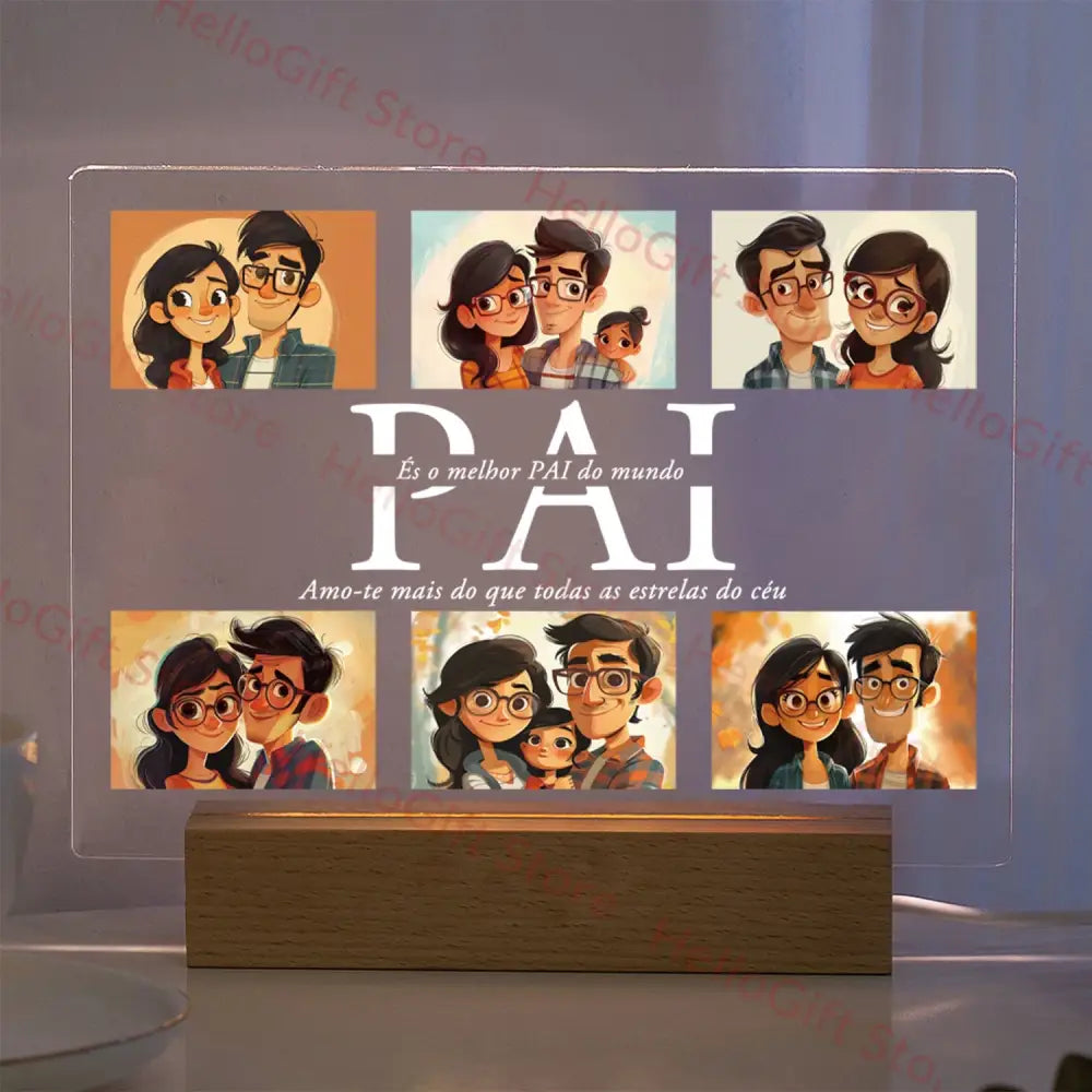 Custom photo acrylic lamp bedroom night light gift