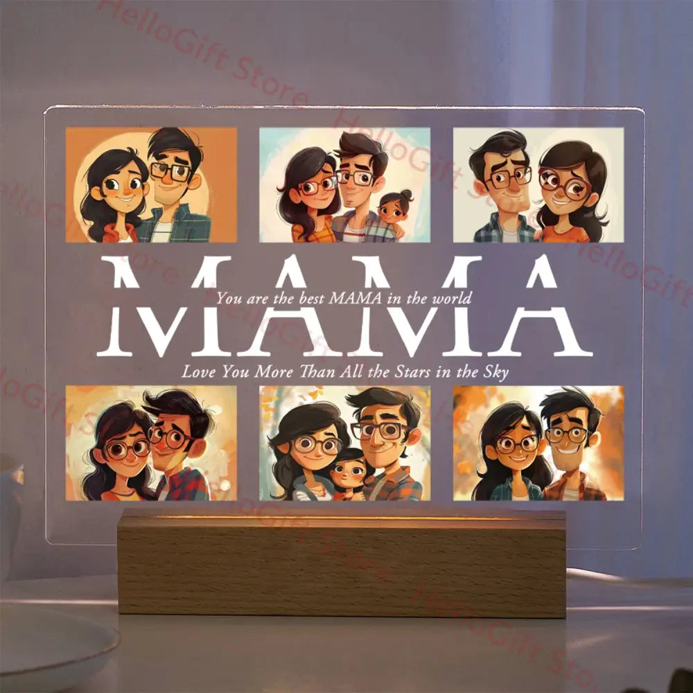 Custom photo acrylic lamp bedroom night light gift