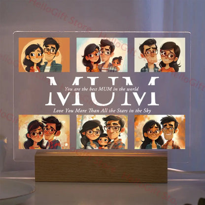 Custom photo acrylic lamp bedroom night light gift